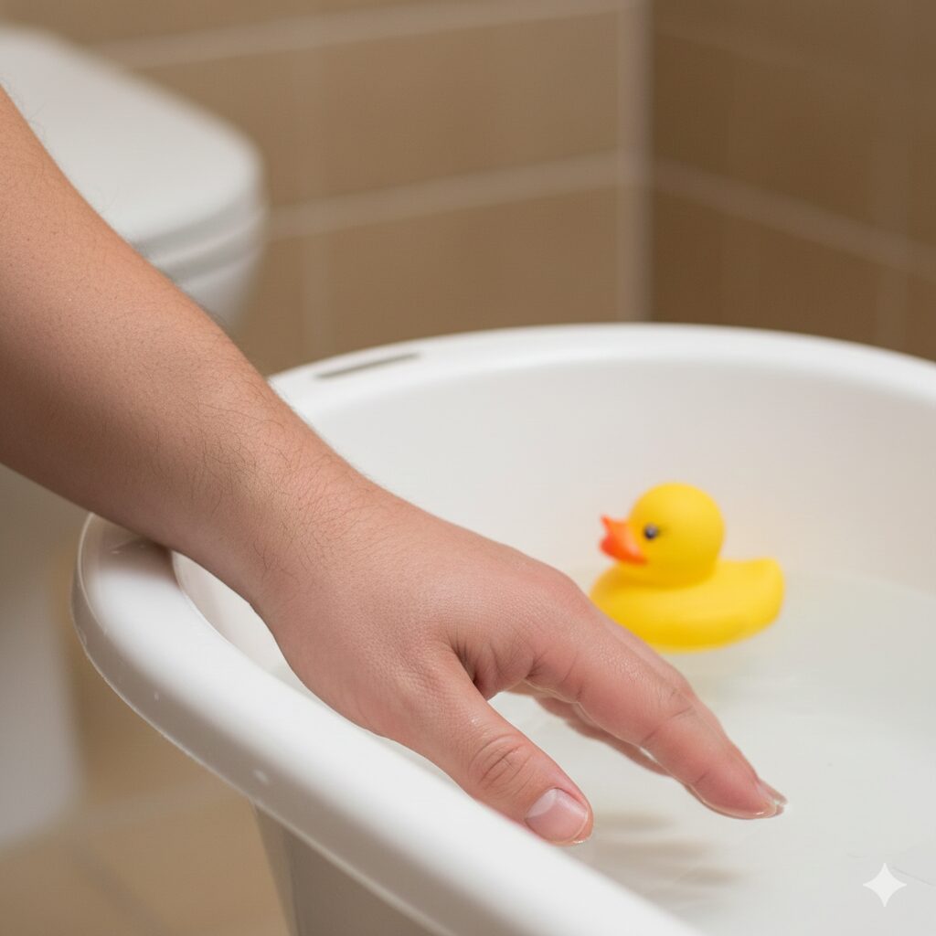 미지근한 물 온도 확인